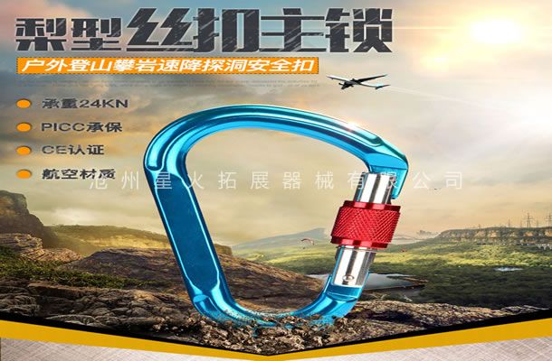梨型絲扣主鎖-戶外拓展裝備-拓展訓(xùn)練安全裝備