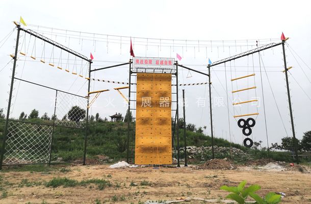 河北省滄州市海興縣糧心集團(tuán)高空M1型拓展器械安裝完成